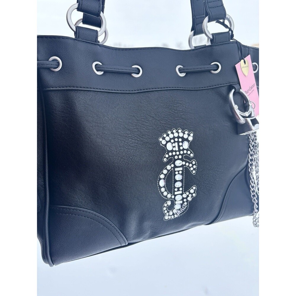 Juicy Couture Daydreamer Crown Tote Black Liquorice Chic NWT VIRAL - Picture 4 of 7
